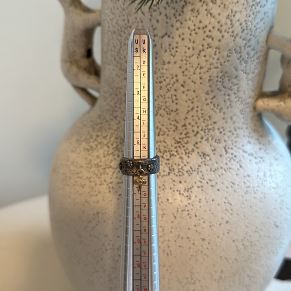 .925 Knights Ring with 10kt Gold Floral Cross, IS Size 6 - Picture 5 of 10